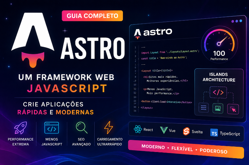 Astro: um framework web JavaScript: guia completo para criar aplicações rápidas e modernas